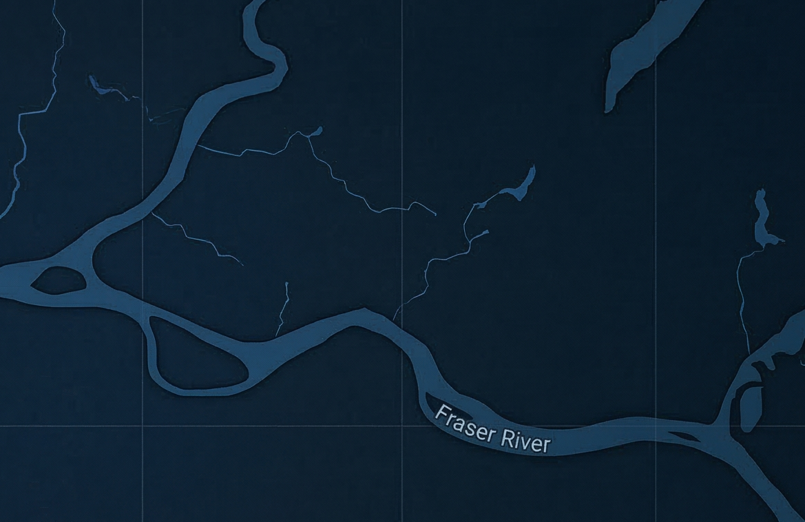 WorkSafeBC service coverage map — Maple Ridge First Aid and CSO coverage across Lower Mainland and Fraser Valley